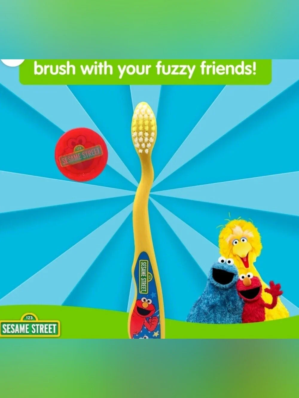 2 Sesame Street Kids Toothbrush Set